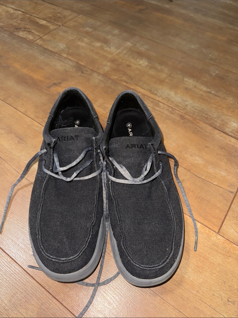 Ariat Men’s Black Canvas Slip-On Lace-Up Casual Shoes